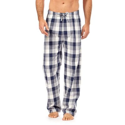 Big and tall pack of two multi-coloured checked pyjama bottoms